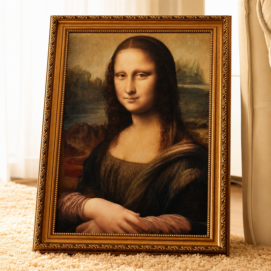 Mona Lisa Scratcher Bed antique gold frame front view