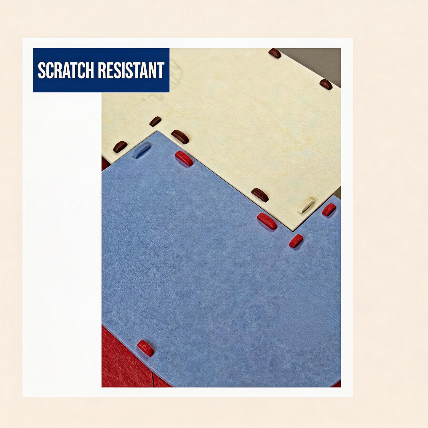 Scratch-resistant premium felt surface, durable BusyMeow modular cat house top panel