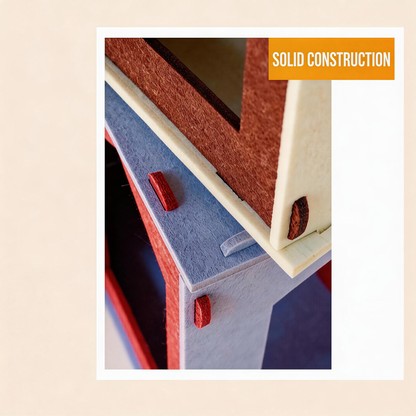 Solid cat house construction detail, BusyMeow stackable felt cat cave with reinforced corners