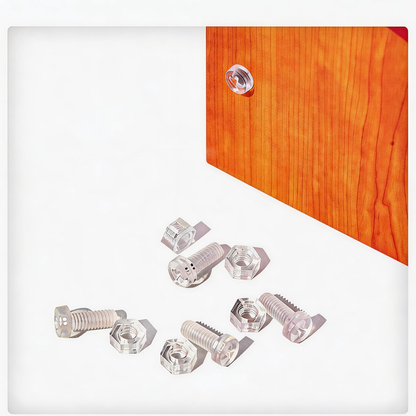 Clear acrylic screws and nuts hardware for BusyMeow Meow Cottage tool-free cat house assembly